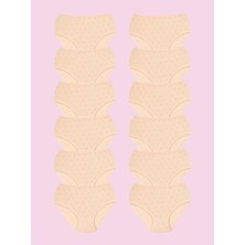 Ceylanoğlu %100 Pamuk Transferli Ribana Slip Külot 103 Eko Paket (12 Adet)