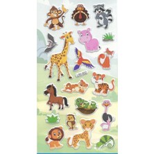 Sevimli Hayvanlar Temalı Renkli Çıkartma Seti, Eğlence Dolu Anlar Için Ideal