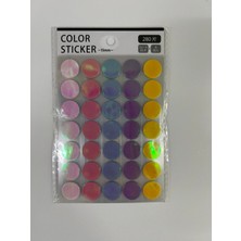 Japon Hologram Yuvarlak Çıkartma, Parlak ve Renkli Dekoratif Sticker