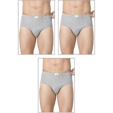 3'lü Paket Erkek Pamuklu Penye Süprem Esnek Rahat Slip Külot Büyük Bedenli