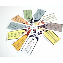 Hayvanlar Temalı Pvc Çarpım Tablosu Kartları, 10 Adet, Yazılabilir, 8X19 cm