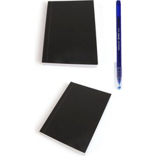 Küçük Siyah Çizgili Not Defteri, 12X8 Cm, Taşınabilir ve Şık Tasarım