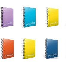 A4 Spiralli Defter 80 Kareli + 72 Çizgili, Plastik Kapak, Kaliteli ve Şık Tasarım