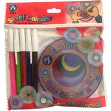 Sihirli Daire ve Mor Tükenmez Kalem Seti, 5'li Paket, Renkli ve Eğlenceli Tasarım