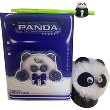 Renkli ve Şık Panda Temalı Kırtasiye Seti, Kalem, Defter ve Daha Fazlası Içerir.