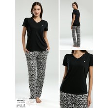 Iç Giyim Arnetta Kısa Kol Ikili Pijama Takımı Büyük Bedenli