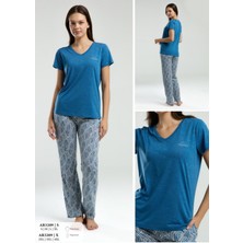 Iç Giyim Arnetta Kısa Kol Ikili Pijama Takımı Büyük Bedenli