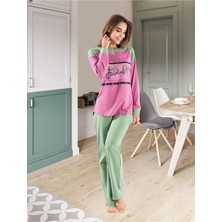 Iç Giyim Derya Kurşun Pamuk Kumaş Tayt'lı Pijama Takım