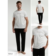 Iç Giyim Arnetta Kısa Kol Oval Yaka Desenli Süprem Pijama Takımı