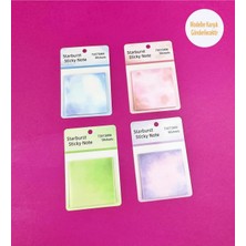 Yıldız Patlaması Tasarımlı Şeffaf Not Kağıdı, Renkli ve Kaliteli Günlük Kullanım