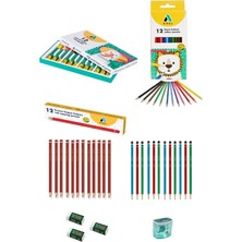 12 Renk Pastel Kuru Boya Seti, Karton Kutu, Tam Boy, Hobi ve Sanat Için Idealdir