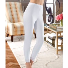 Iç Giyim Derya Kurşun Dantel Paça Pamuk Kumaş Yüksek  Bel Tayt