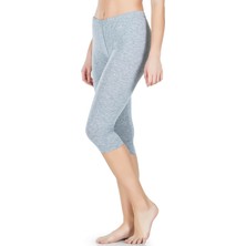 Iç Giyim Derya Kurşun Yüksek Bel Pamuk Diz Altı Tayt