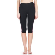 Iç Giyim Derya Kurşun Yüksek Bel Pamuk Kumaş Yandan Çift Şeritli Kapri Tayt