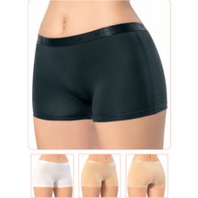 Iç Giyim Kota Penye Elastan Likralı Şort Mini Tayt (3 Adet)