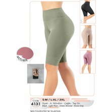 Iç Giyim Kota Yüksek Bel Dalgıç Kumaş Fitilli Diz Üsttü Tayt (1 Adet)