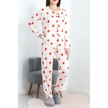 Milan Düğmeli Pijama Takımı Beyazkalpli - 50719.1950.