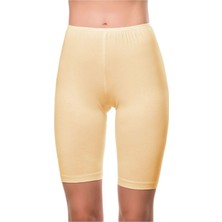 Kadın Likralı Esnek Yumuşak Pamuklu Örme Diz Üstü Tayt