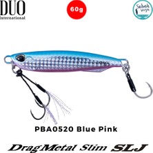 Duo Drag Metal Slim Slj Jig 60GR 84MM PBA0520 Mavi Pembe Maket Balık