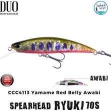 Duo Spearhead Ryuki 70S CCC4113 Yamame Kırmızı Belly Awabi Maket Balık