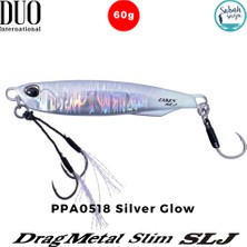 Duo Drag Metal Slim Slj Jig 60GR 84MM PPA0518 Gümüş Glow Maket Balık