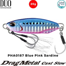 Duo Drag Metal Cast Slow Jig 20GR. PHA0187 Mavi Pembe Sardine Maket Balık