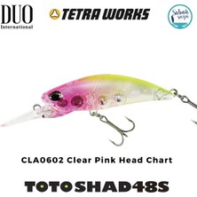 Duo Tetra Works Toto Shad 48S CLA0602 Clear Pembe Head Chart Maket Balık
