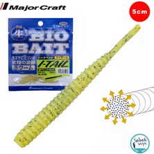 Major Craft Biobait I-Tail Kokulu Silikon 5cm #06 Kiwi (8 Adet) Yem