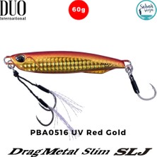 Duo Drag Metal Slim Slj Jig 60GR 84MM PBA0516 Uv Kırmızı Altın Maket Balık