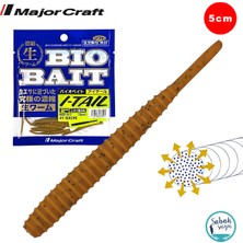 Major Craft Biobait I-Tail Kokulu Silikon 5cm #01 Bachi (8 Adet) Yem