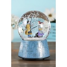 Büyük Boy Kış Masalı Kar Küresi, Mavi, Sıcak ve Büyüleyici Hava Atmosferi