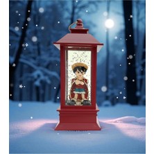 Işıklı Luffy Figürlü Kırmızı Fener Kar Küresi, Temalı ve Şık Dekorasyon Parçası