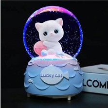 Işıklı ve Müzikli Büyük Boy Kedi Figürü, Renkli Püskürtme Özellikli Eğlence Ürünü