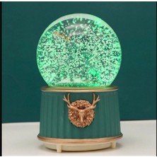 Işıklı ve Müzikli Büyük Boy Çift Geyikli Kar Küresi