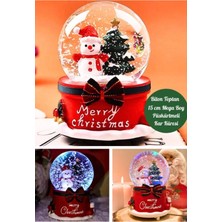 Işıklı, Müzikli, Kar Püskürtmeli, Kardan Adam Temalı, Yılbaşı Dekoru, 16 cm