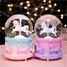 Işıklı Atlıkarınca Büyük Boy Kar Küresi, Eğlence ve Dekorasyon Için Harika Seçenek