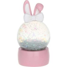 Sevimli Tavşan Kar Küresi, 45MM, Şık ve Eğlenceli Dekorasyon Parçası