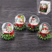 Cam Sulu Kar Küresi, Yeni Yıl Temalı, Renksiz, Şık ve Dekoratif Aksesuar