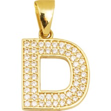 14 Ayar Altın D Harfi Kolye Ucu