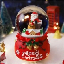 Işıklı Noel Baba Cam Kar Küresi, Müzikli ve Parlak Yılbaşı Dekoru