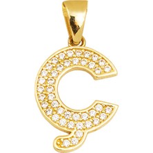 Ç Harfi Altın Kolye Ucu 14 Ayar