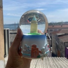 Büyük Boy Işıklı Müzikli Otomatik Kar Küresi, Galata Kulesi Tasarımı