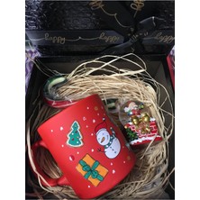 Yılbaşı Seti: Kar Küresi, Baston Şeker ve Kahve Fincanı, Hediye Kutulu