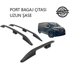 E - Transit Custom Elektirikli Uzun Şase 2025 2026 2027 Portbagaj Tavan Çıtası Siyah