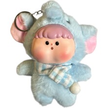 Dudu Hayvanat Bahçesi Serisi Peluş Anahtarlık Mavi Fil