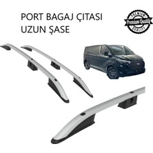 E - Transit Custom Elektirikli Uzun Şase 2025 2026 2027 Portbagaj Tavan Çıtası Gri