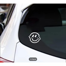 Esprili Gülümseme Yüz Figürlü Araç Stickerı