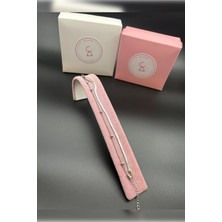 925 Ayar Gümüş Rodyum Kaplama 2 Sıra Zirkon Taşlı Bileklik , Lizbon Bileklik  , Gümüş Halhal