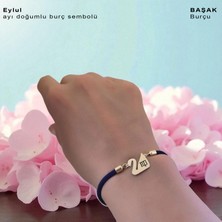 Archin Eylül Ayı Doğumlarına Lacivert Örgülü Kuğu Kuşu Figürlü 14 Ayar Altın Plakalı Hediye