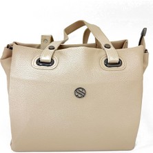 Kadın Ayarlanabilir Çapraz Askılı Omuz Çantası Krem